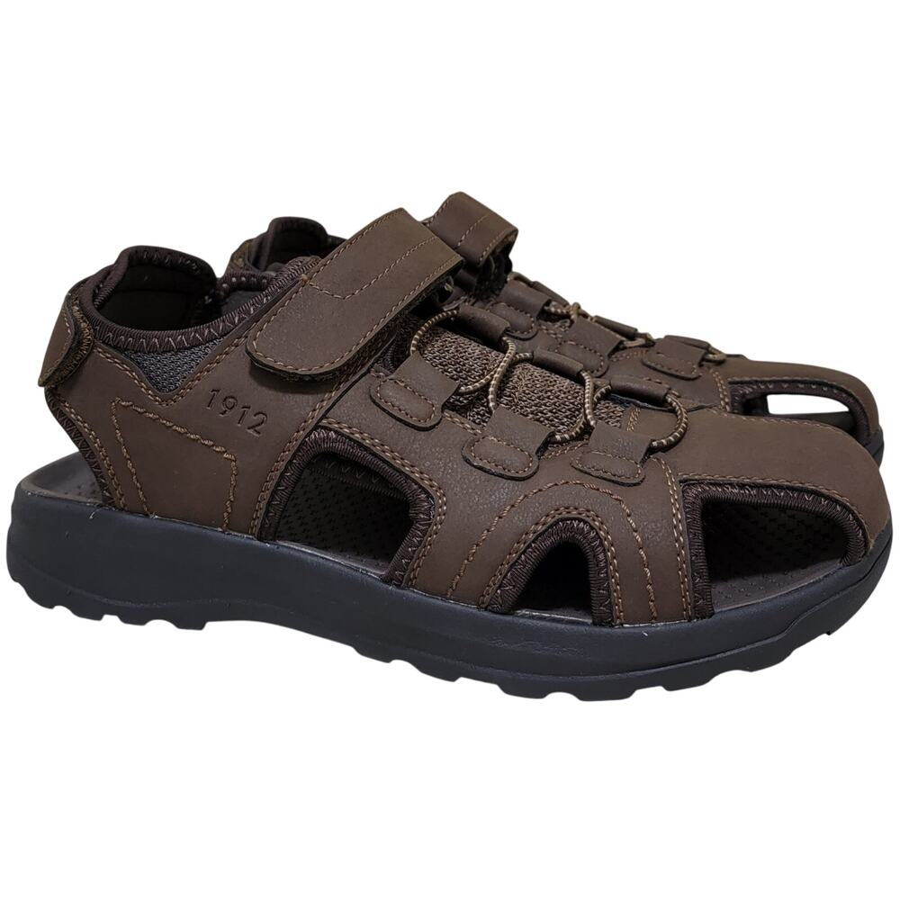 Nunn Bush Men Huck Sport Fisherman Closed Toe Sandals Size US 13M Brown